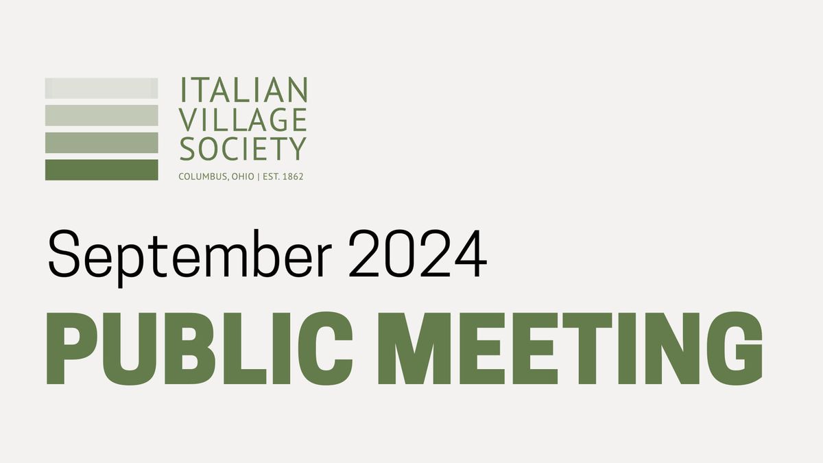 September 2024 IVS Public Meeting