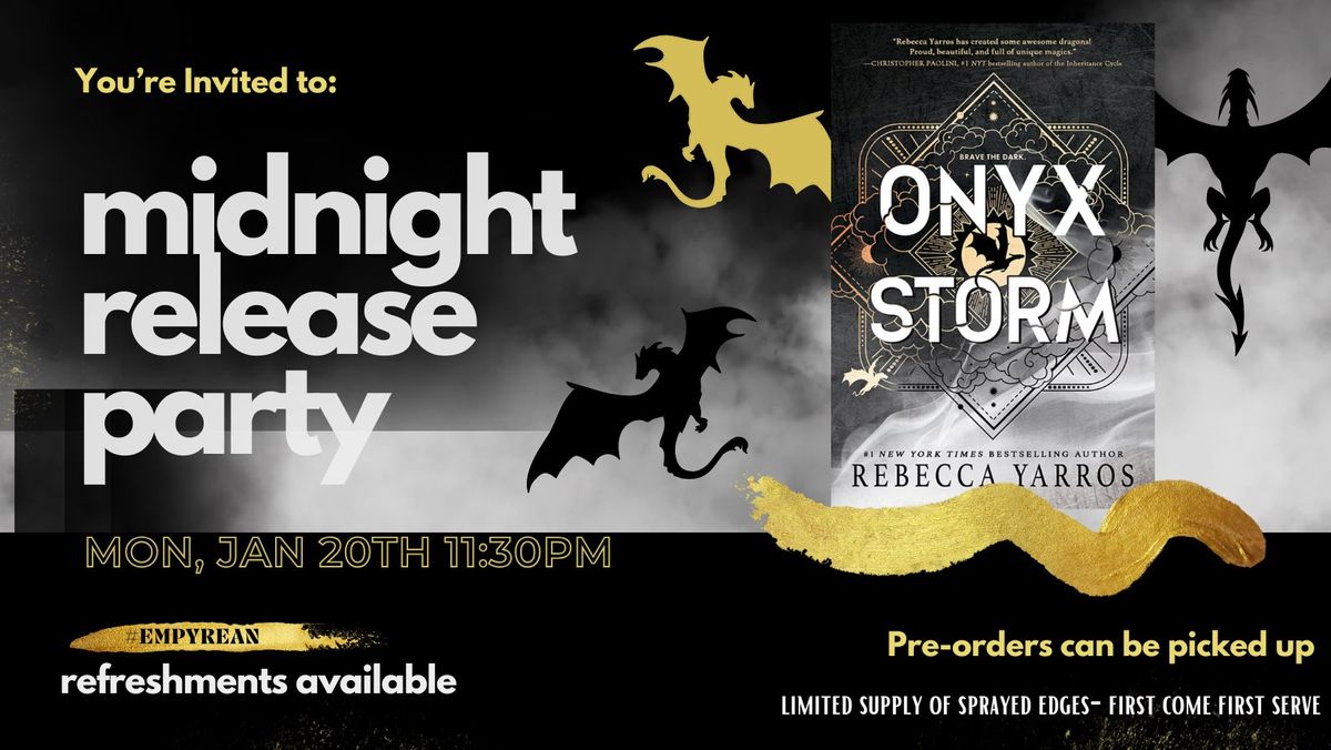 Onyx Storm Midnight Release Party