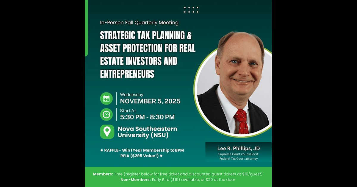 Strategic Tax Planning & Asset Protection for Real Estate Investors and Ent