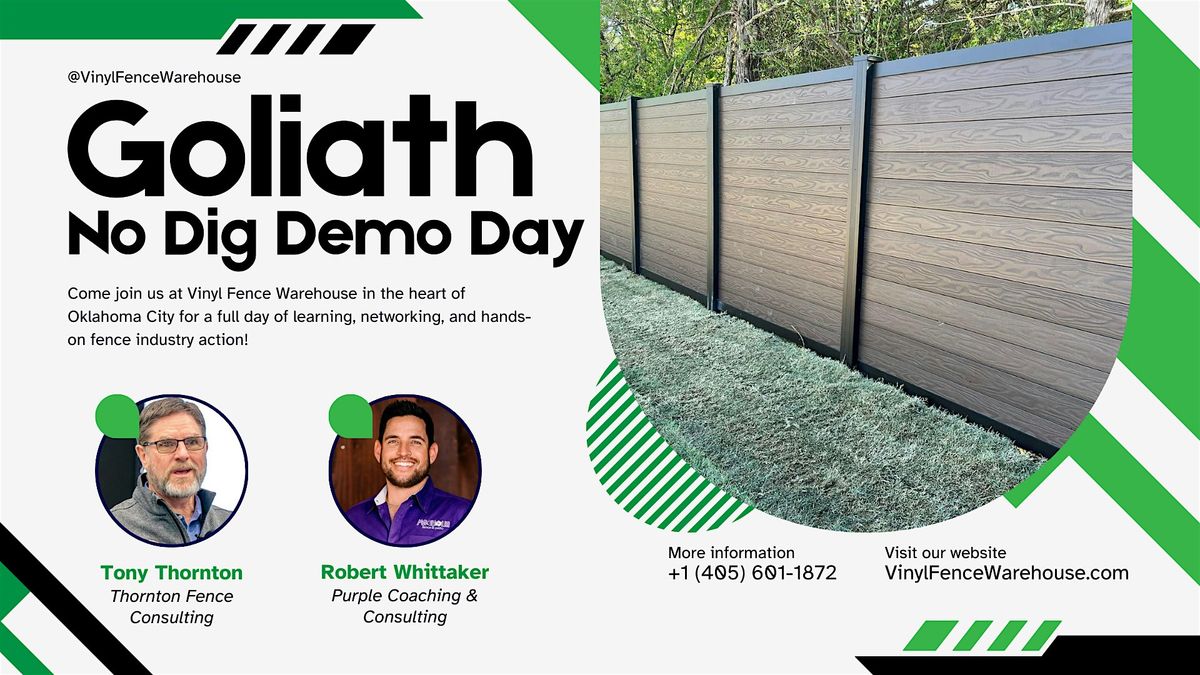 Goliath Fence Systems: No Dig Demo Day