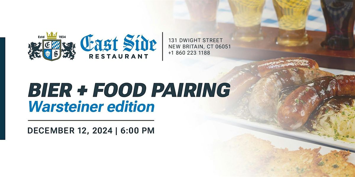 Wunderbar Warsteiner  Bier and Food Pairing at East Side Restaurant!