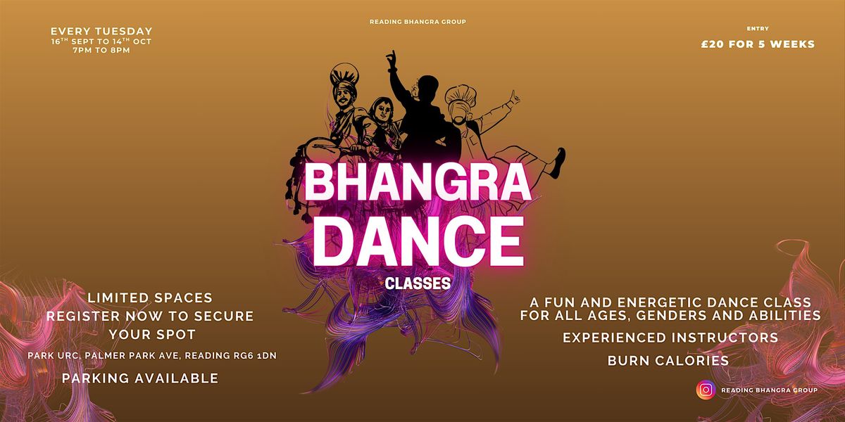 Bhangra Classes 16th Sept to 14th Oct