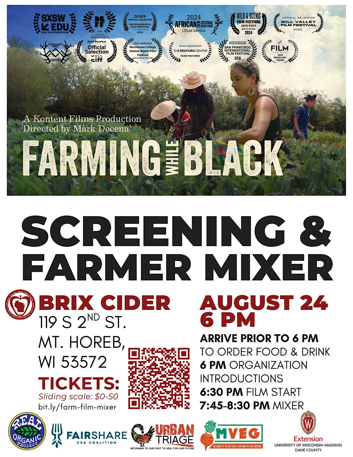 "Farming While Black" Film Screening & Farmer Mixer