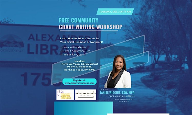 "FREE Community Grant Writing Workshop"