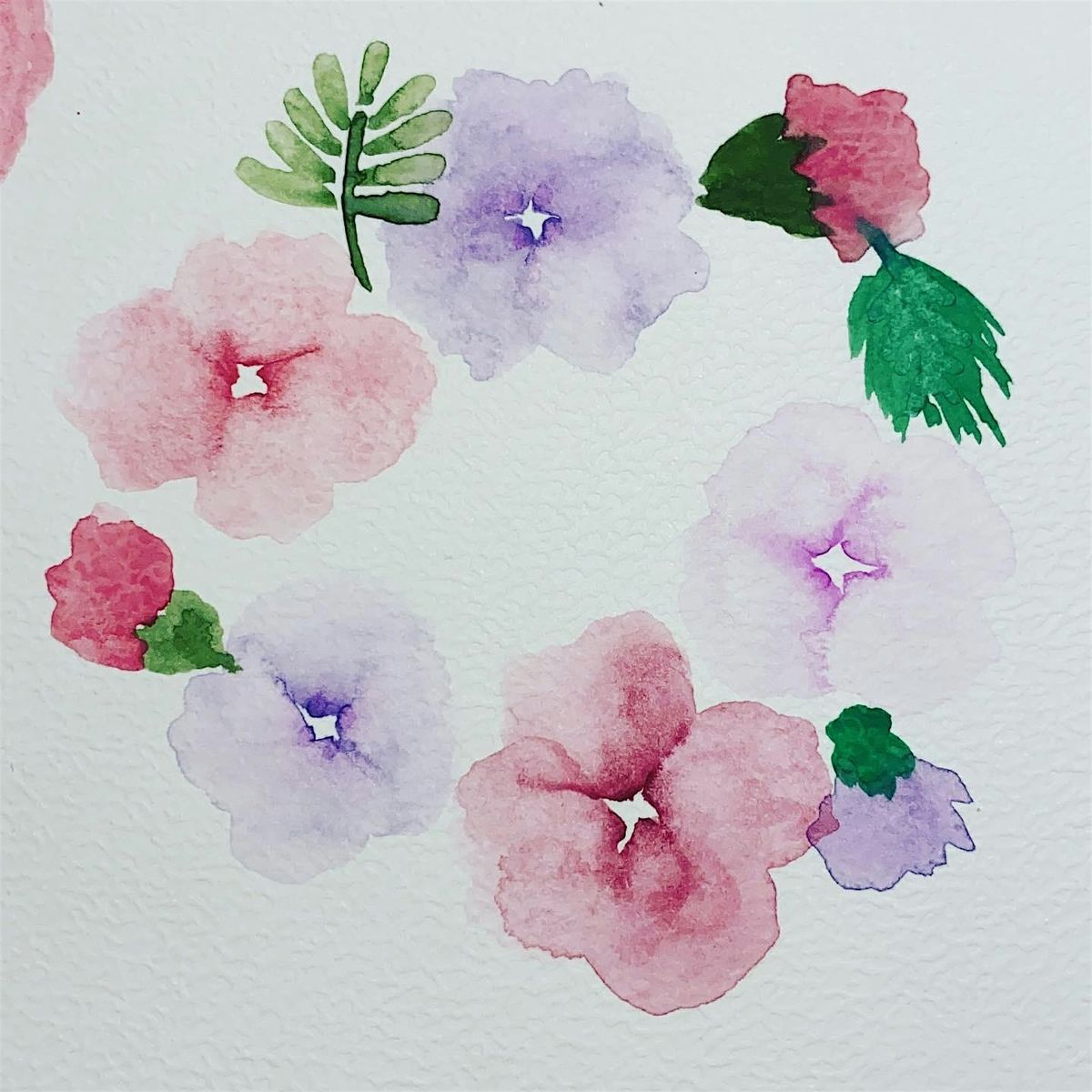 Aquarell Blumenkranz
