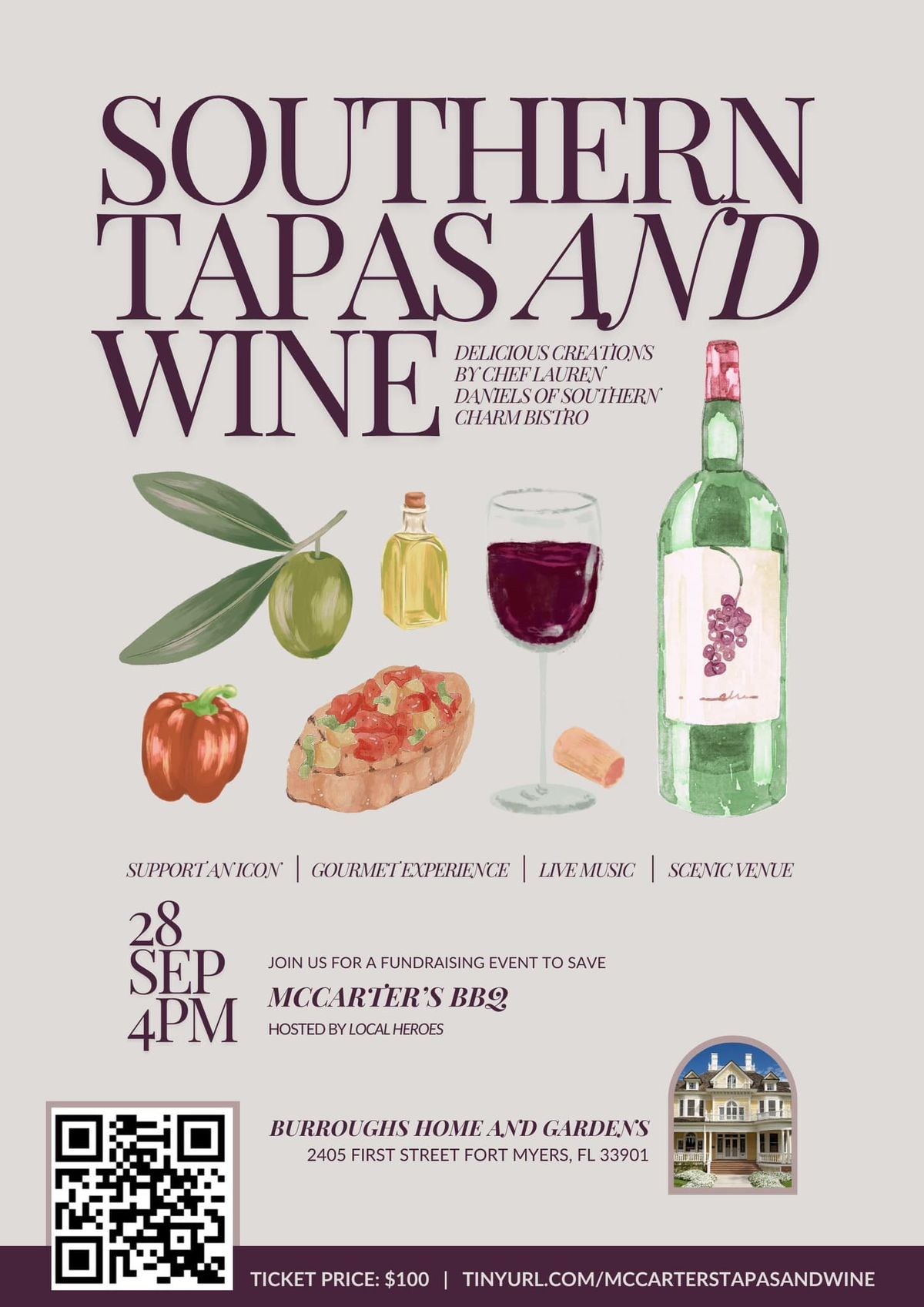 Southern Tapas and Wine: Delicious Creations by Chef Lauren Daniels