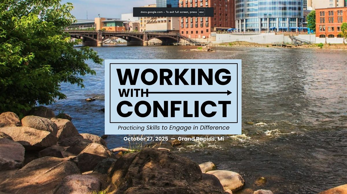 Working with Conflict