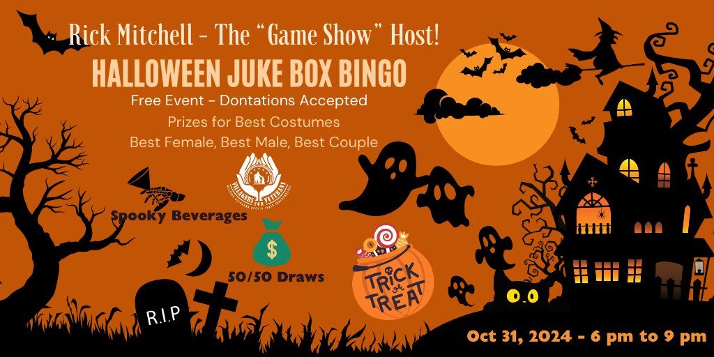 Halloween Juke Box Bingo with Rick Mitchell the "Game Show Host"