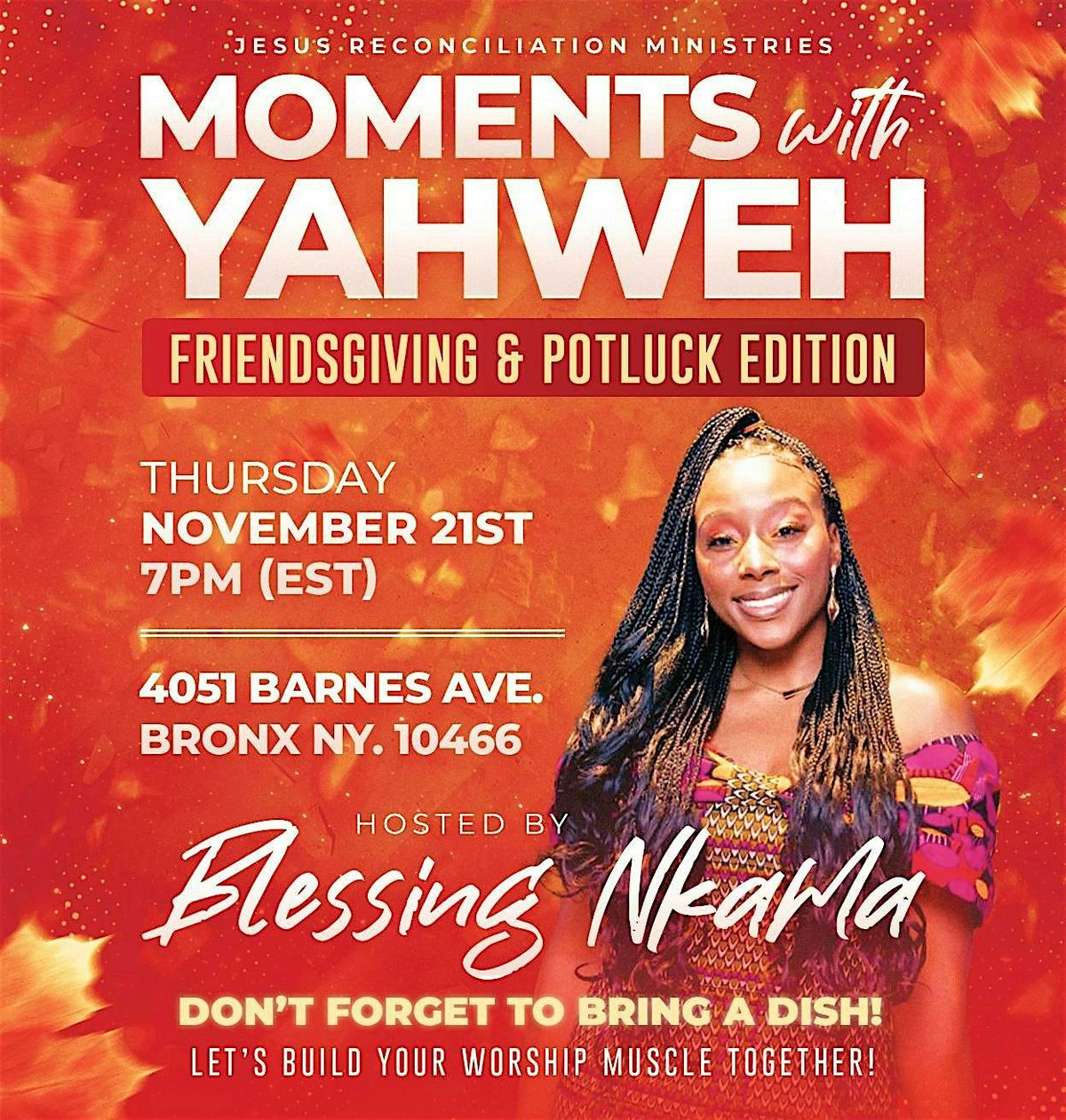 Moments with Yahweh Nov Edition: Worship & Potluck