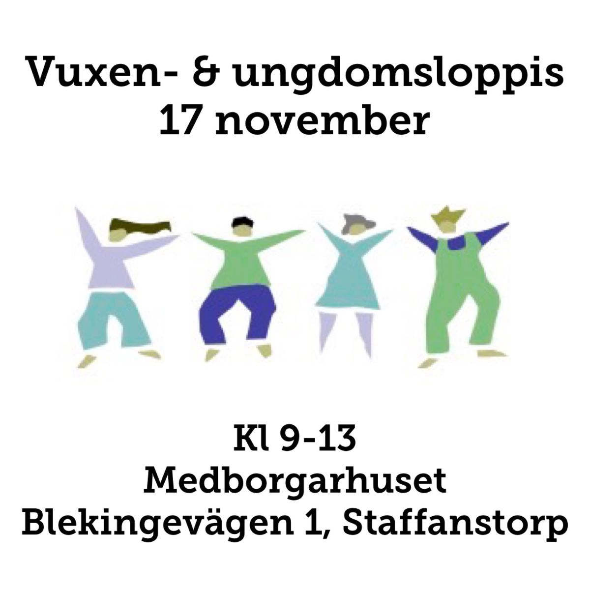 Kl\u00e4dloppis ungdom & vuxen 17 november i Staffanstorp