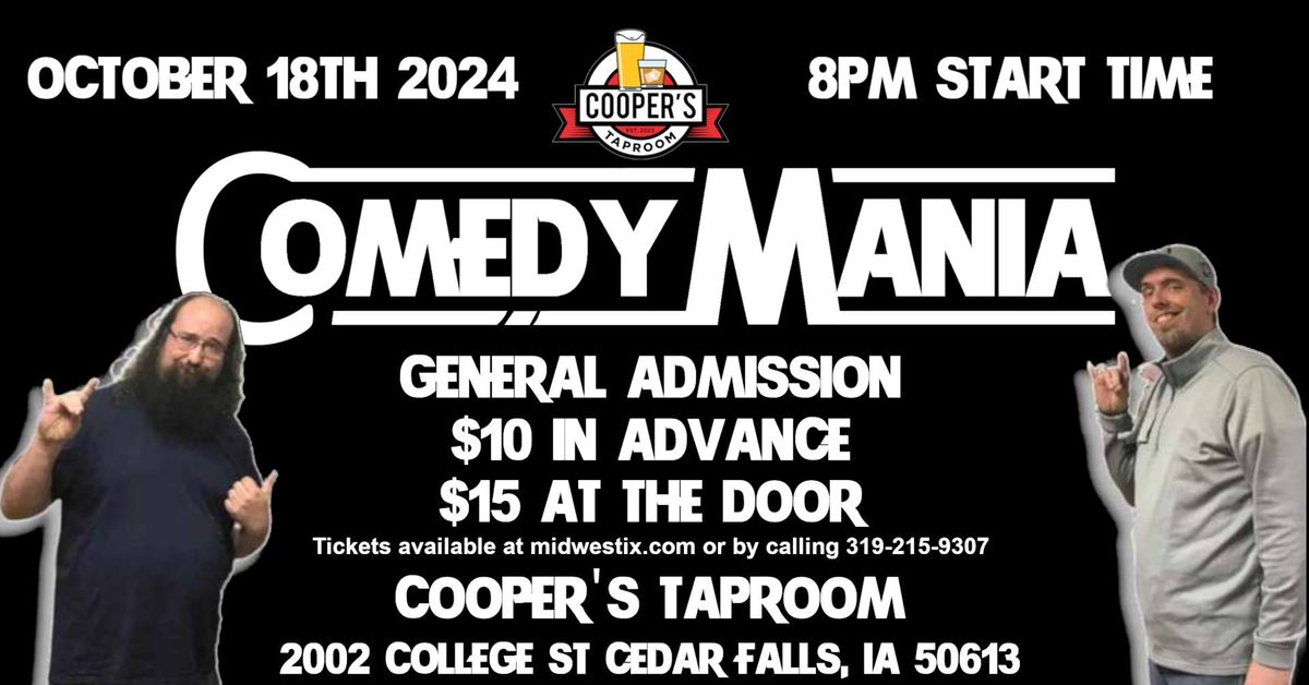 Comedy Night at Cooper's Taproom: ComedyMania 