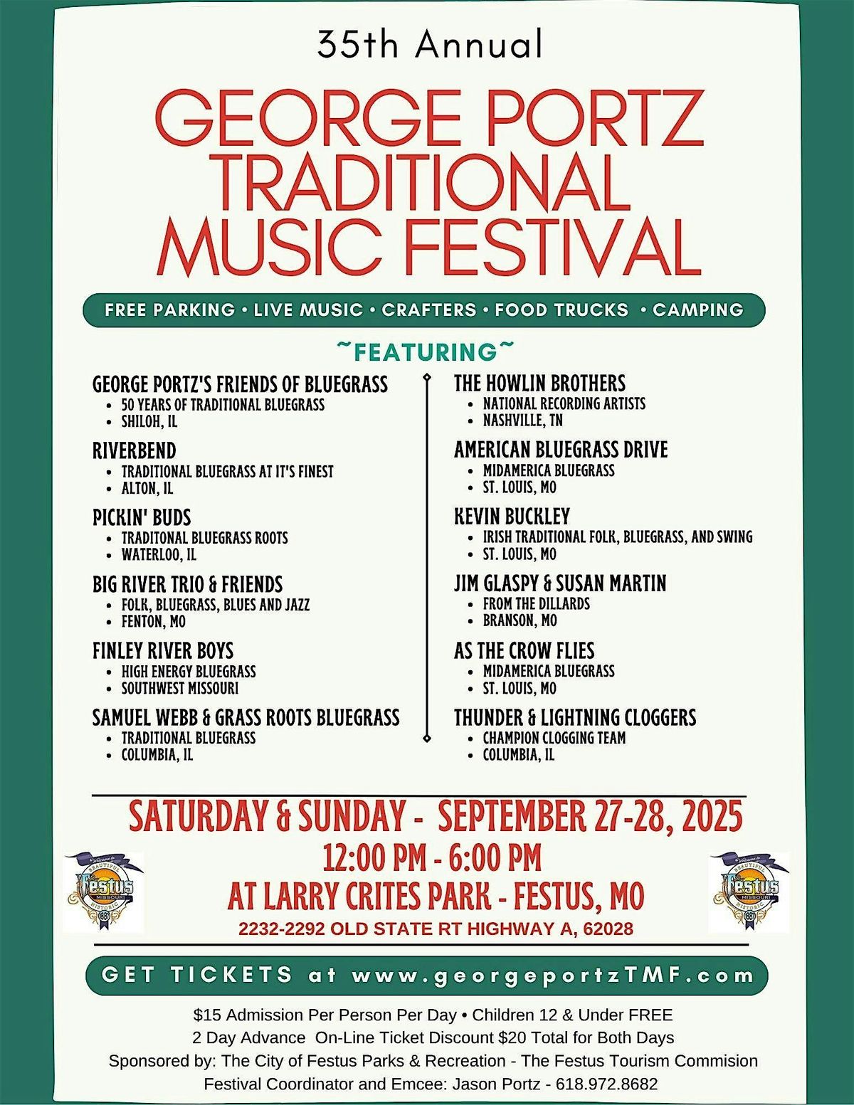 George Portz Traditional Music Festival - 9\/27 & 9\/28