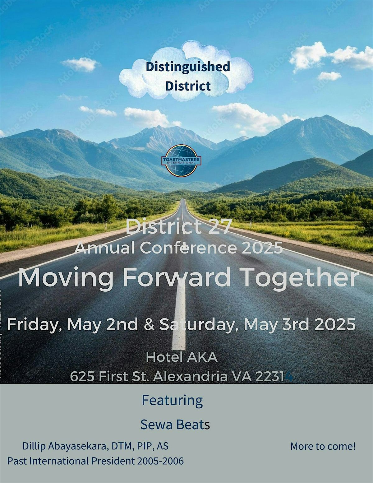 Moving Forward Together: District 27 Annual Conference May 2 and 3, 2025