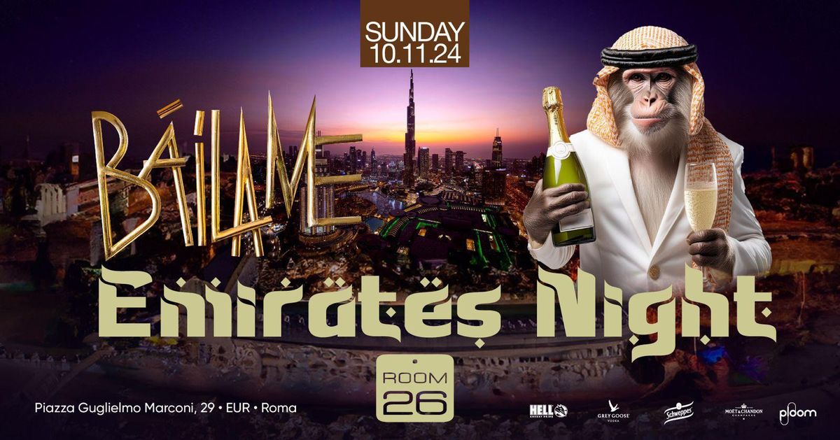 | Plus Room26 | B\u00e1ilame | Emirates Sunday | Free Entry | 