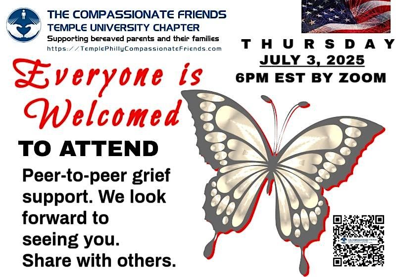 1ST THURSDAY MONTHLY GRIEF SUPPORT FREE BY ZOOM 6:00PM EST