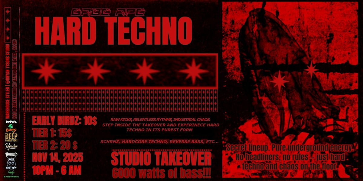 6000 watts of bass! Hard techno studio takeover