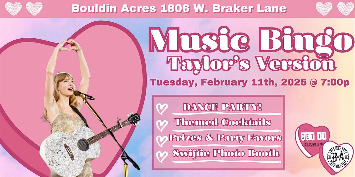 Music Bingo: Taylor's Version + Galentine's Day Party