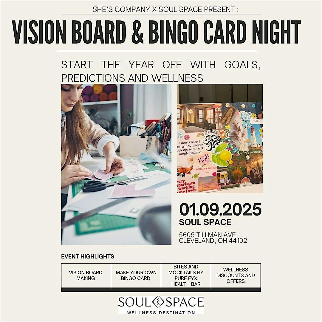 Vision Board & Bingo Card night