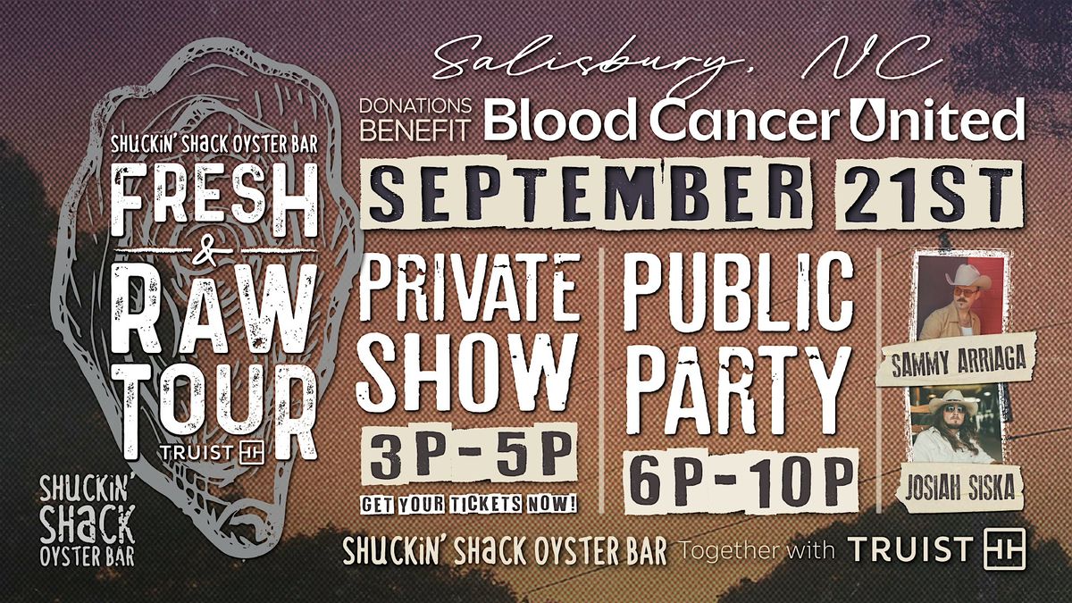 Shuckin' Shack's Fresh & Raw Tour To Benefit Blood Cancer United