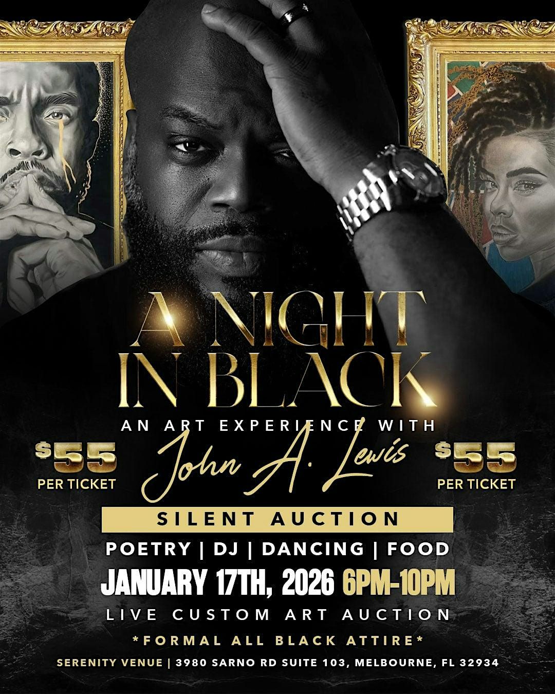 A Night in Black: An Art Experience with John A. Lewis