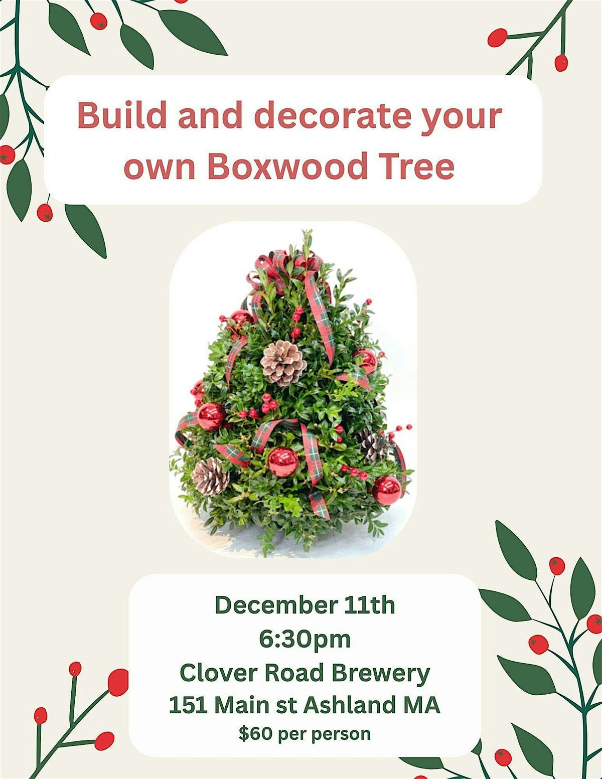 Build and decorate your own Boxwood Tree