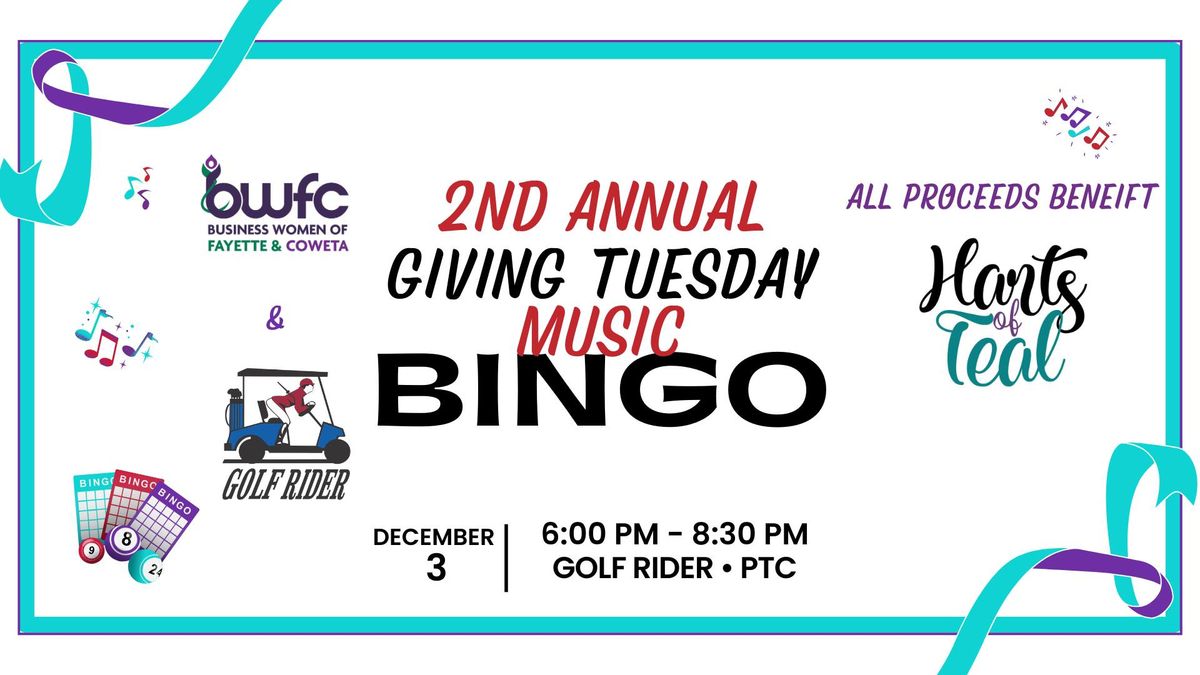 2nd Annual Giving Tuesday Music Bingo!