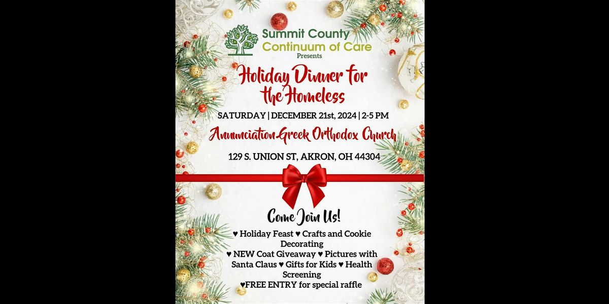 Summit County CoC  Annual Holiday Dinner for the Homeless