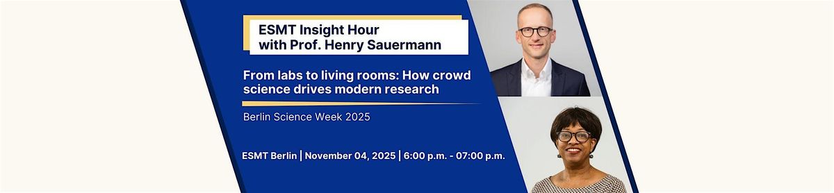 ESMT Insight Hour with Prof. Henry Sauermann