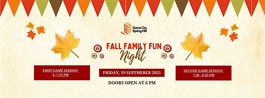 Fall Family Fun Night- SPRING HILL