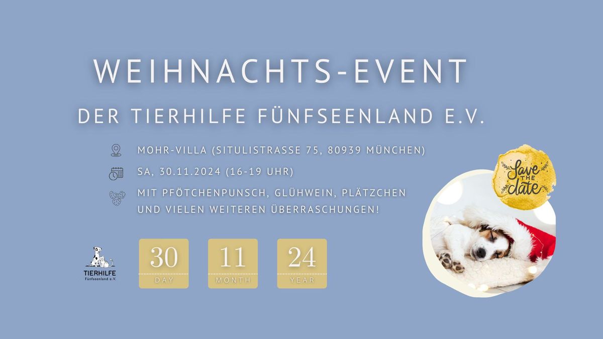 Weihnachts-Event der Tierhilfe F\u00fcnfseenland e.V.