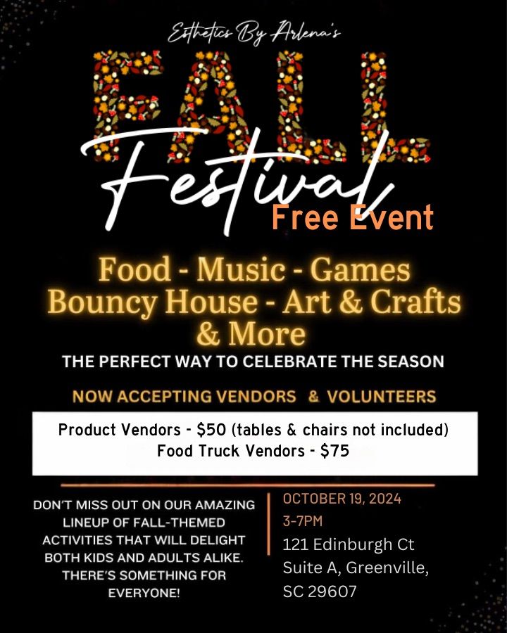 Esthetics By Arlena\u2019s  Fall Festival - Free Event 