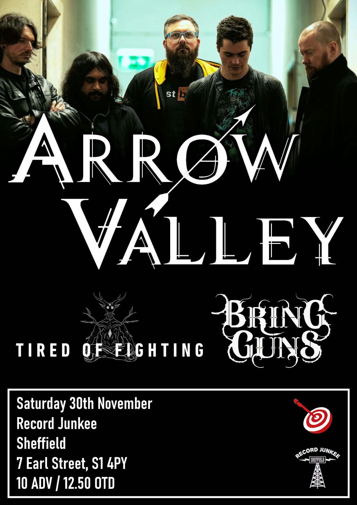 Arrow Valley \/ Tired Of Fighting \/ Bring Guns @ Record Junkee, Sheffield 30\/11\/24