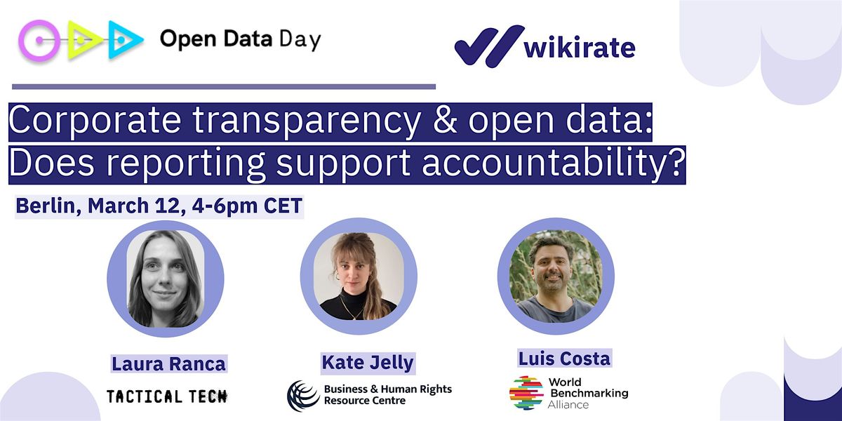 Corporate transparency & open data: Does reporting support accountability?