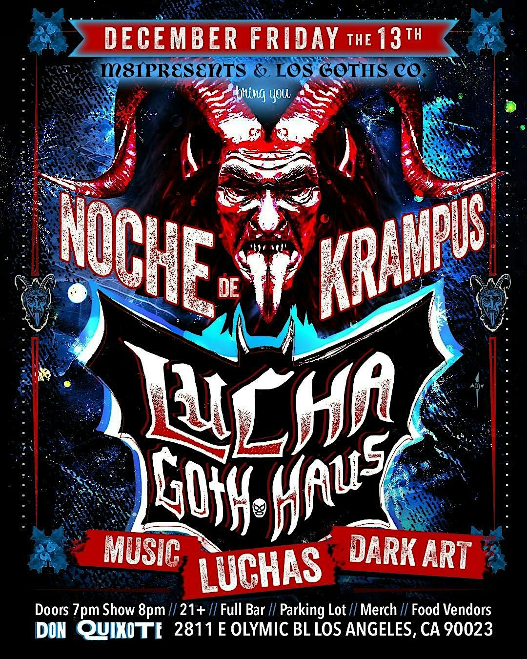 Lucha Goth Haus - Noche De Krampus - Lucha Libre, Live Music & Dark Arts