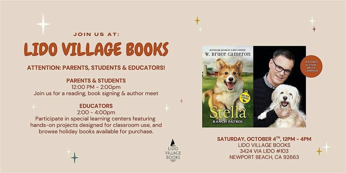 An Afternoon w\/ Author: Bruce Cameron - Booksigning + Educator Centers