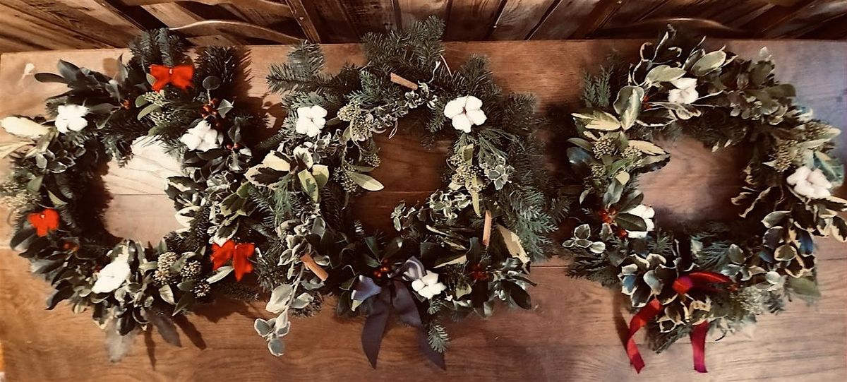 Mobile Christmas wreath making