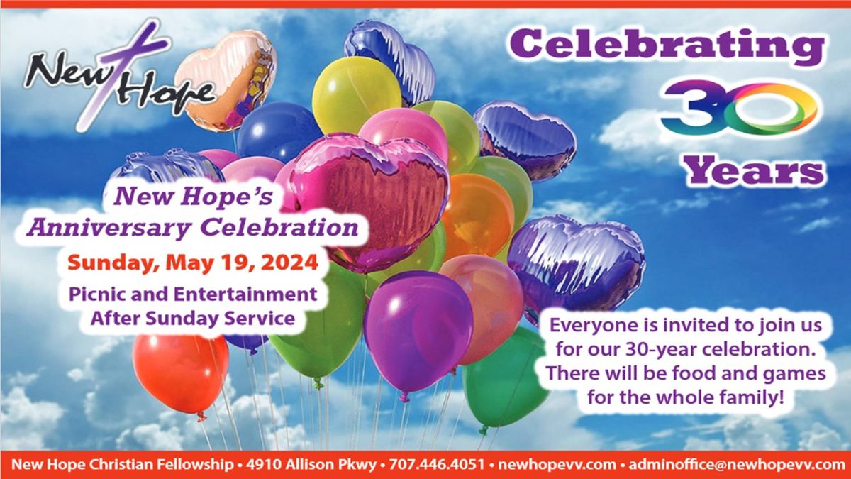 New Hope's 30th Anniversary Celebration