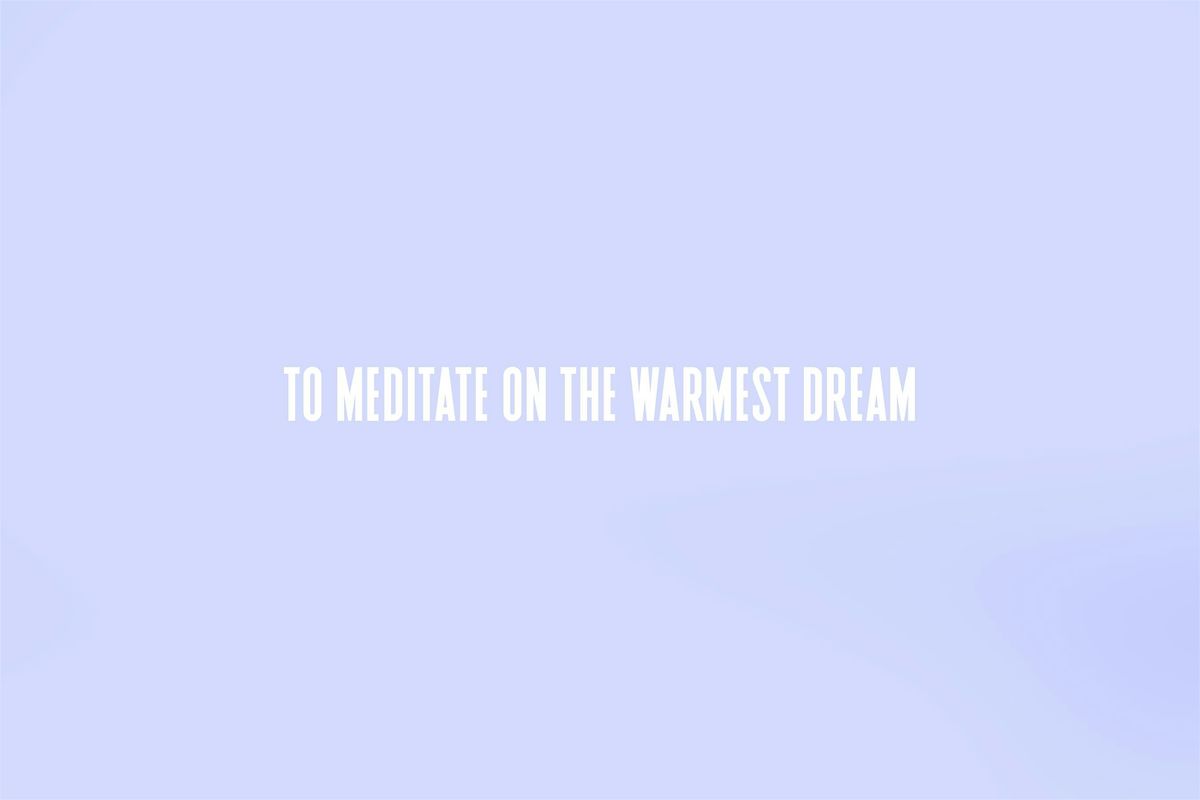 to meditate on the warmest dream - opening reception