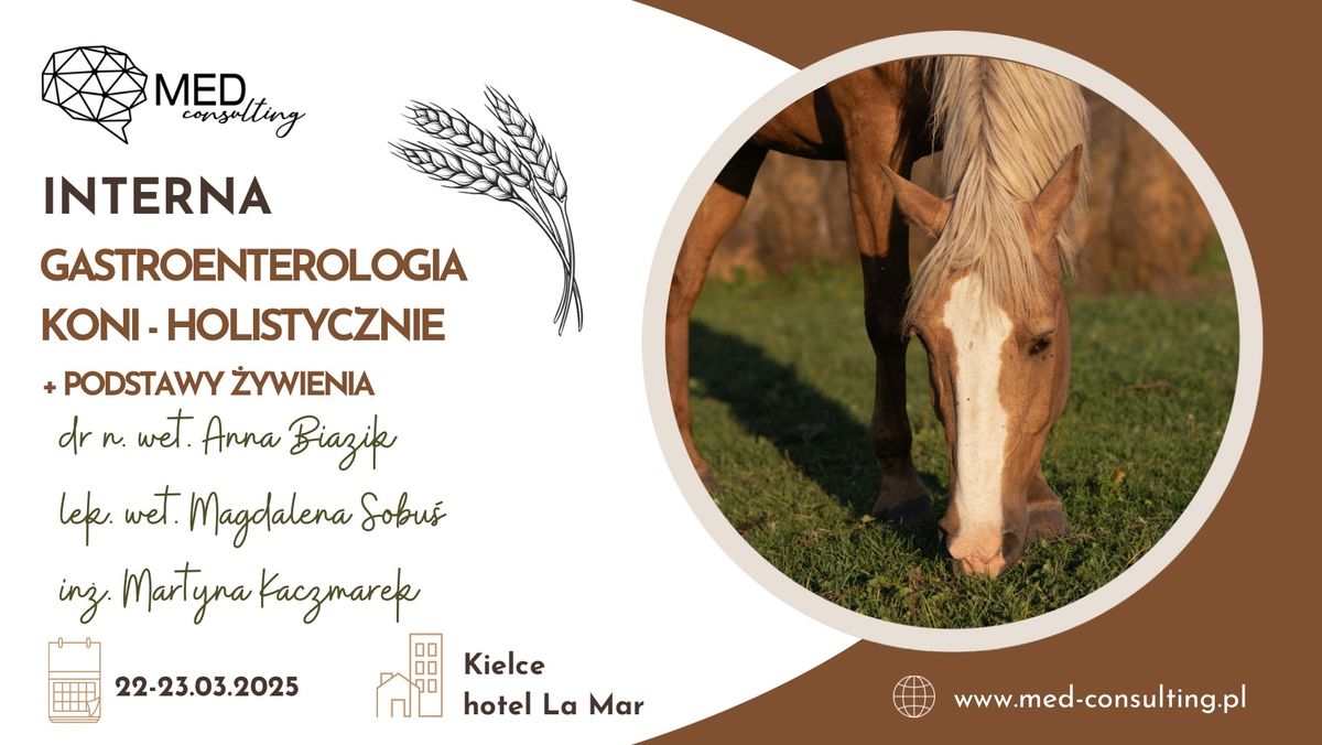 INTERNA \u2013 Gastroenterologia koni holistycznie + podstawy \u017cywienia