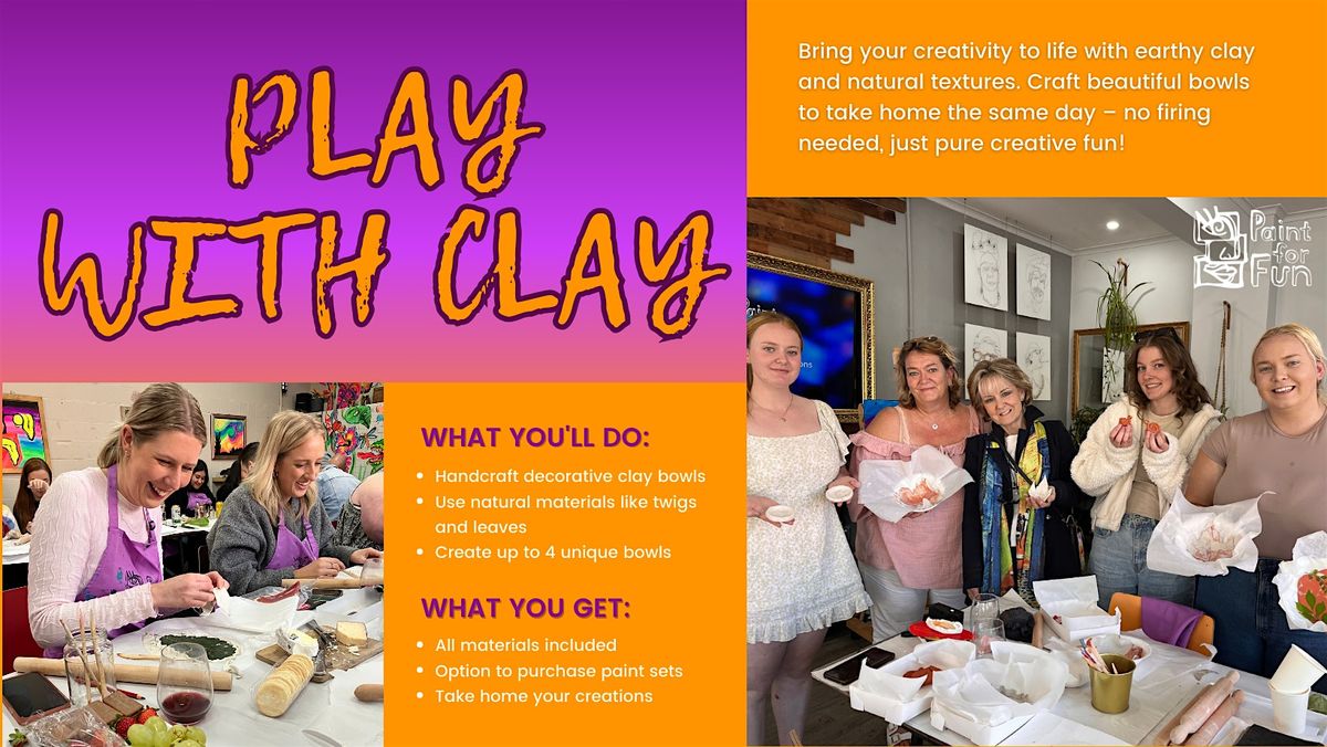 Play with Clay | Melbourne Clay and Sip Class