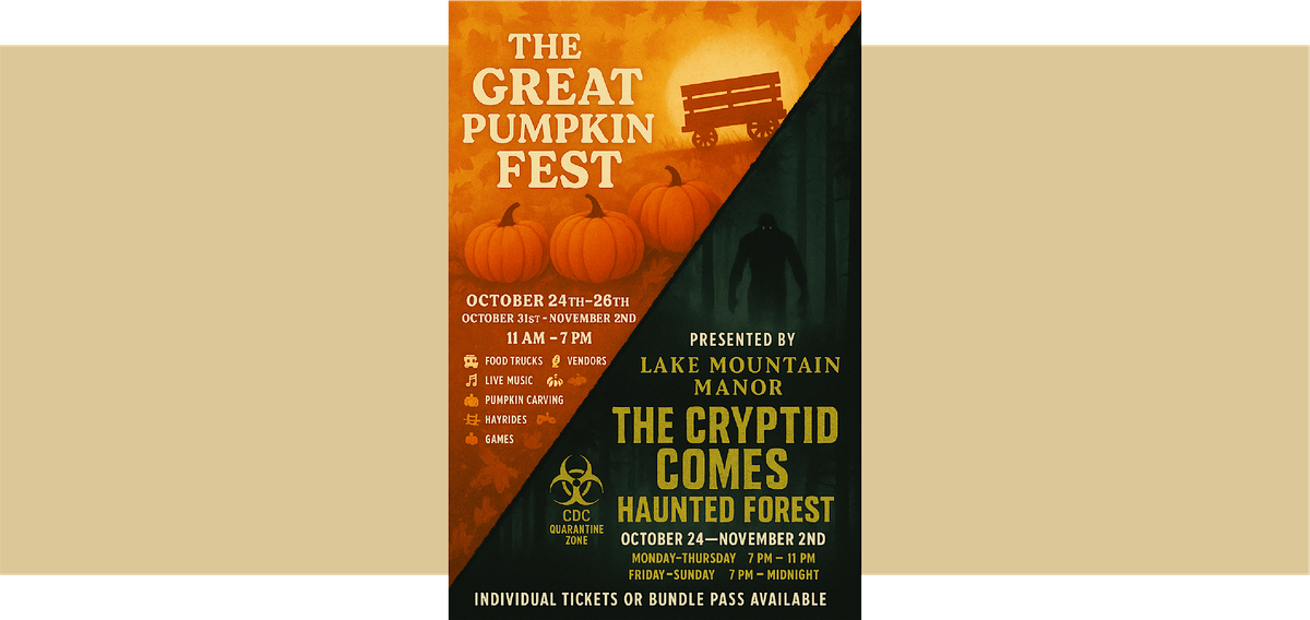 The Great Pumpkin Fest and The Cryptid Comes Haunted Forest