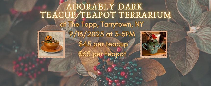 An Adorably Dark Teacup & Teapot Terrarium Workshop at The Tapp