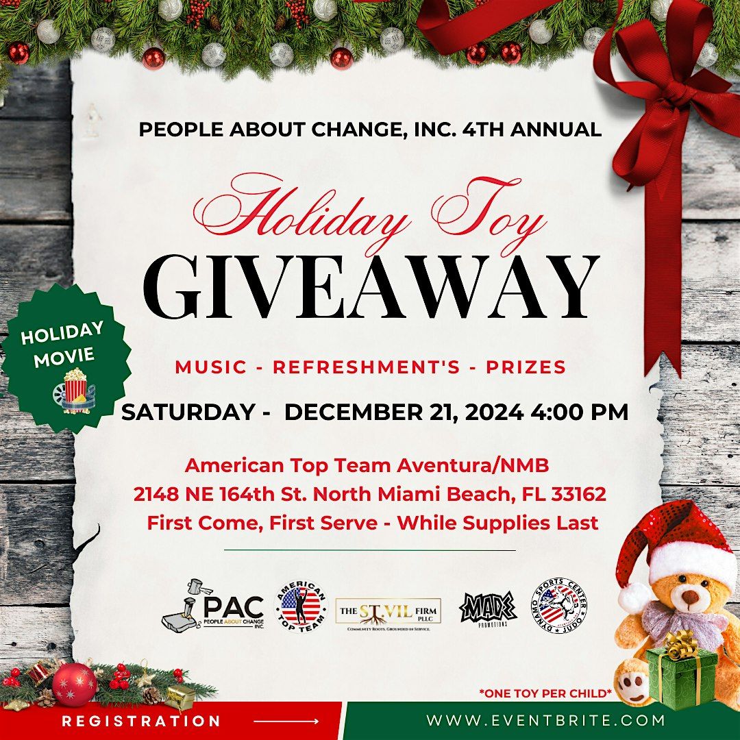 People About Change, Inc. Annual Holiday Giveaway