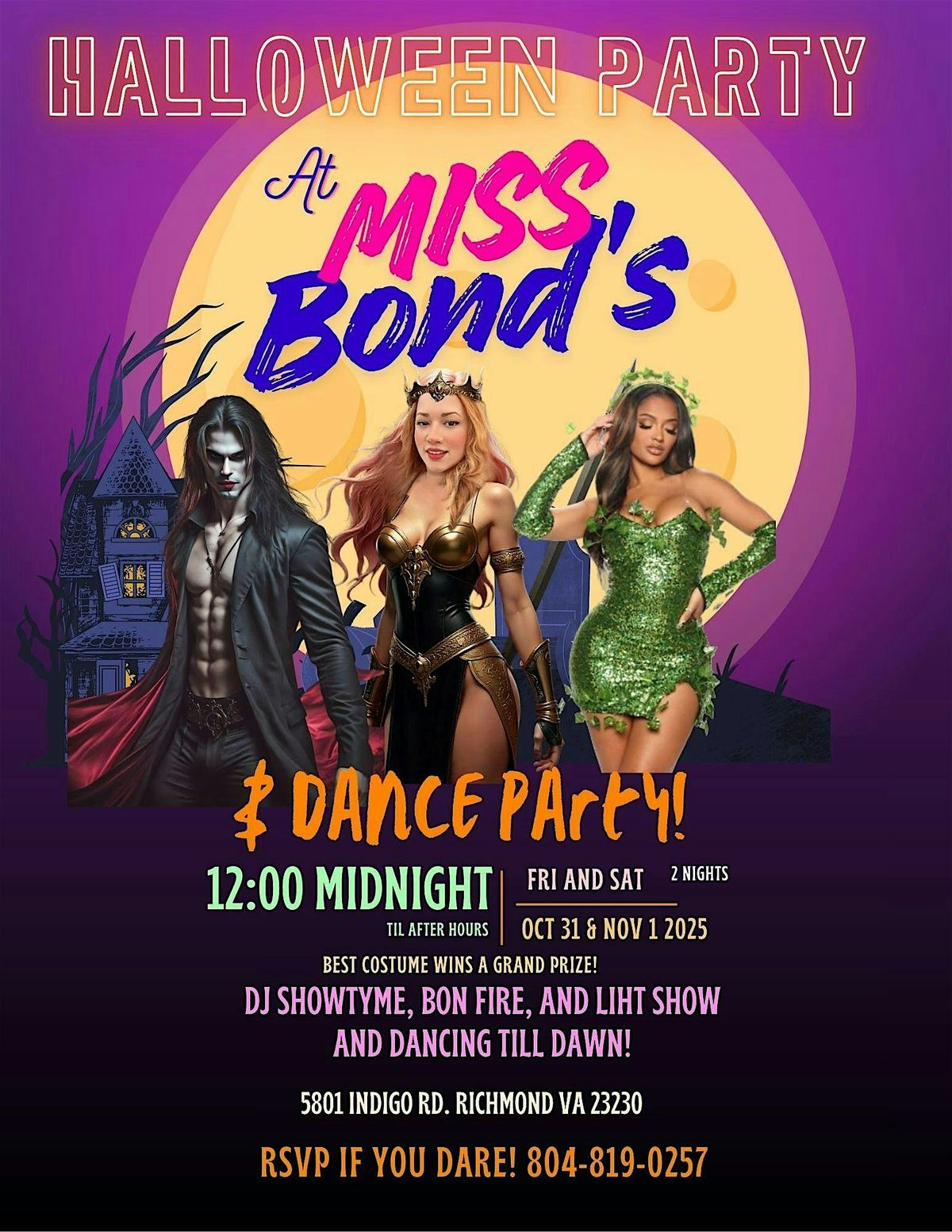 Halloween Party at Miss Bond's  RVA After Party!