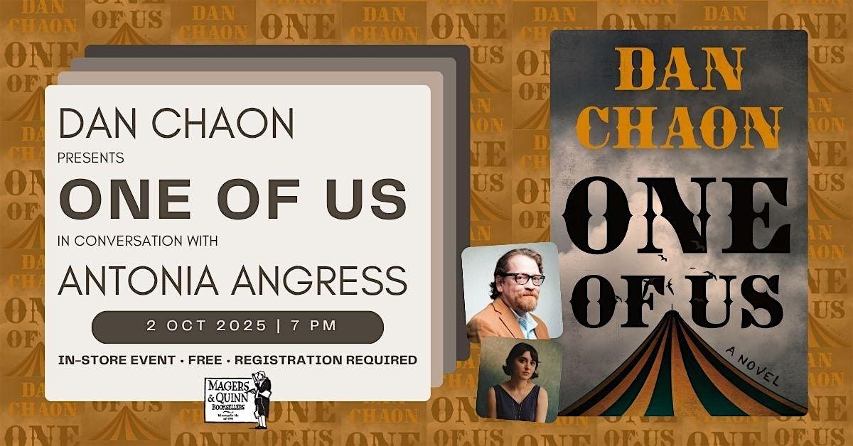 Dan Chaon presents One of Us in conversation with Antonia Angress