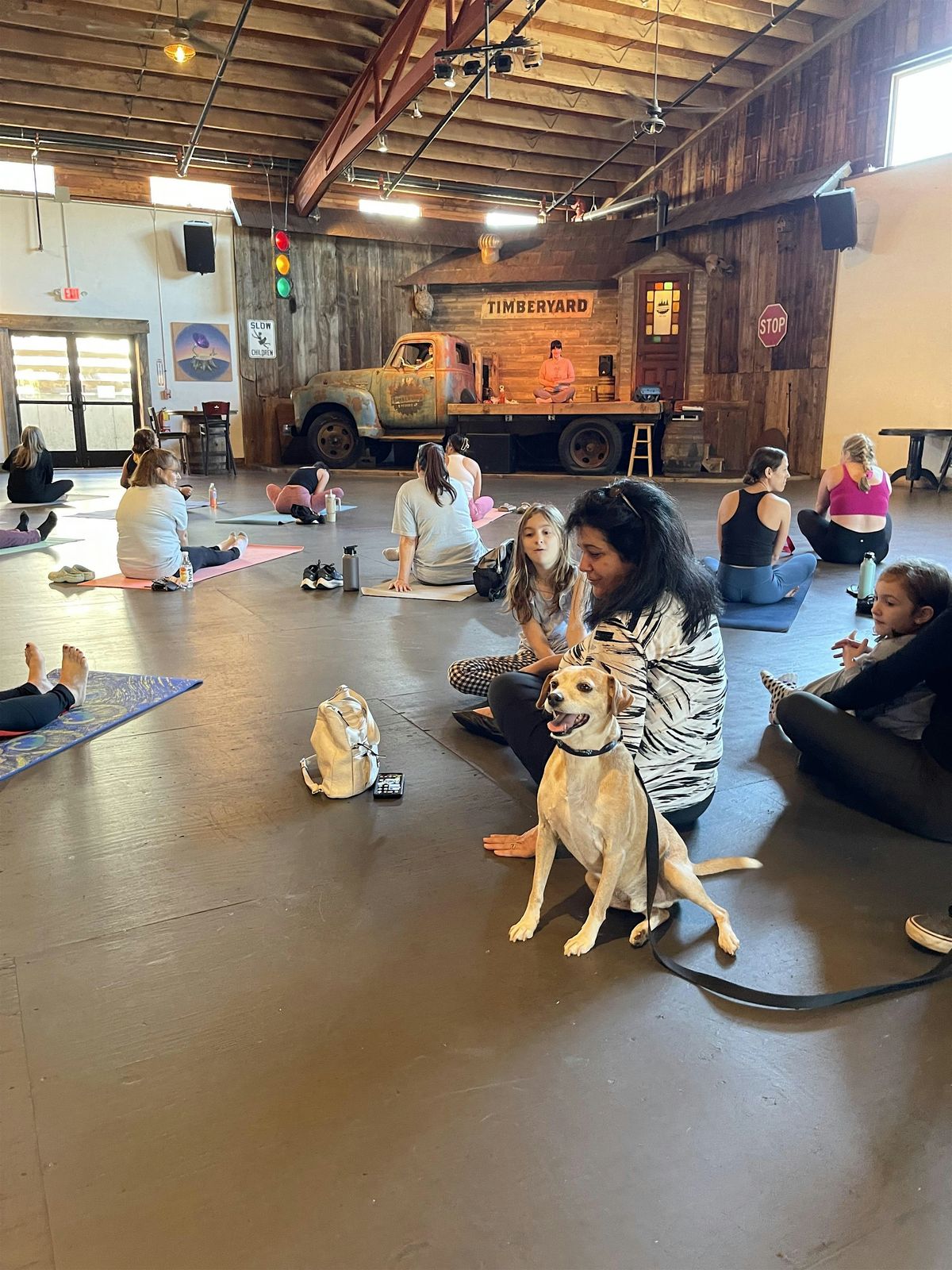 Puppy Yoga at Timberyard