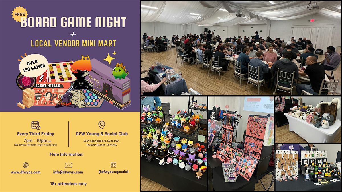 Social Board Game Night + Mini Mart
