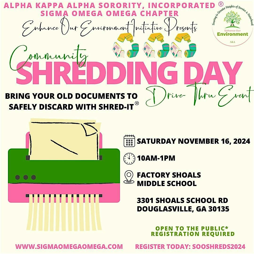 Sigma Omega Omega Community Shredding Day