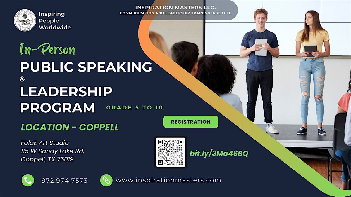 Public Speaking and Leadership Programs in Coppell for Grades 5 to 12