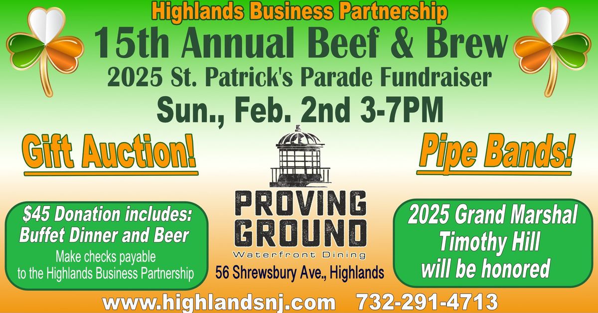 15th Annual Beef & Brew St. Patrick's Day Parade Fundraiser